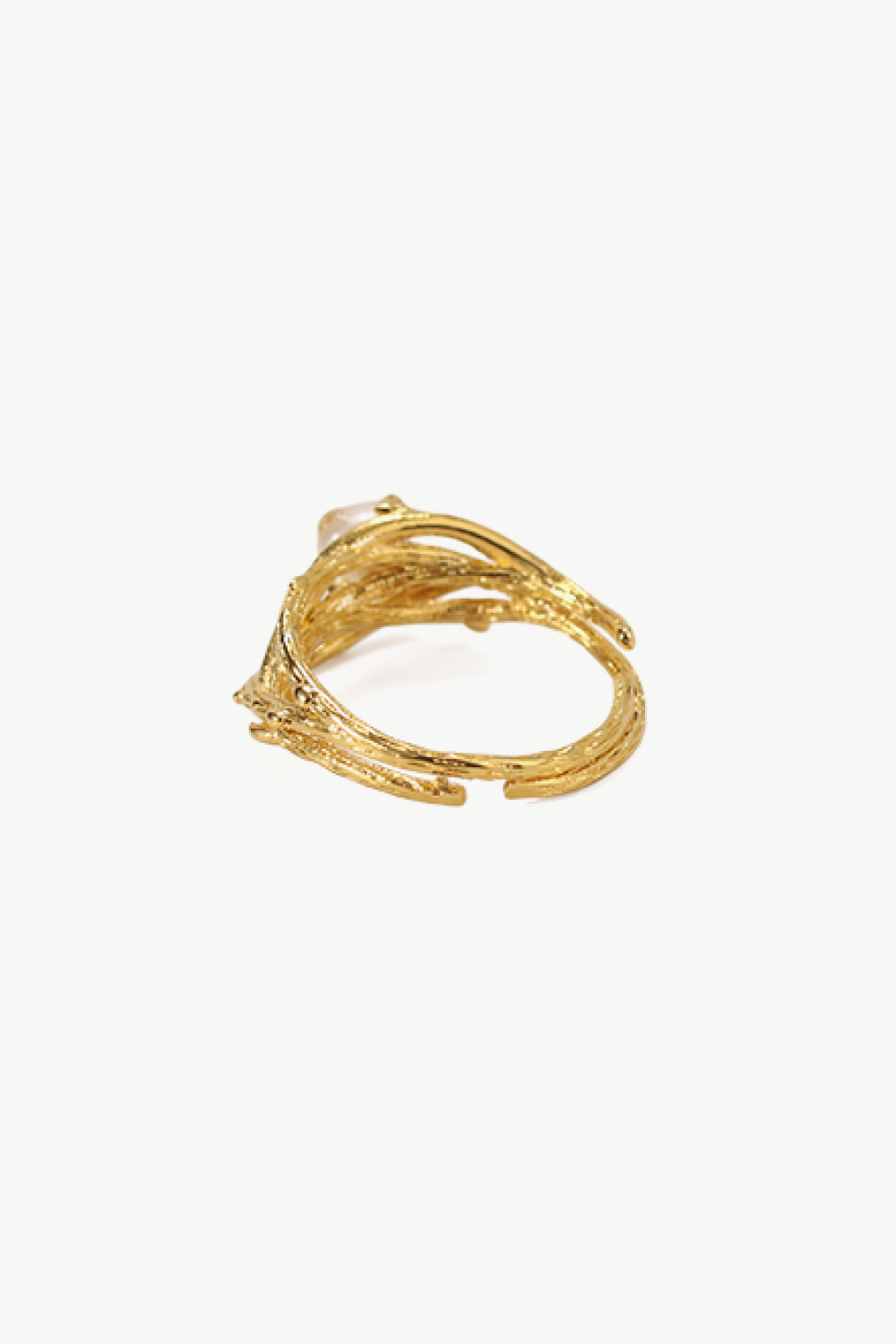Nest Pearl Gold-Plated Ring