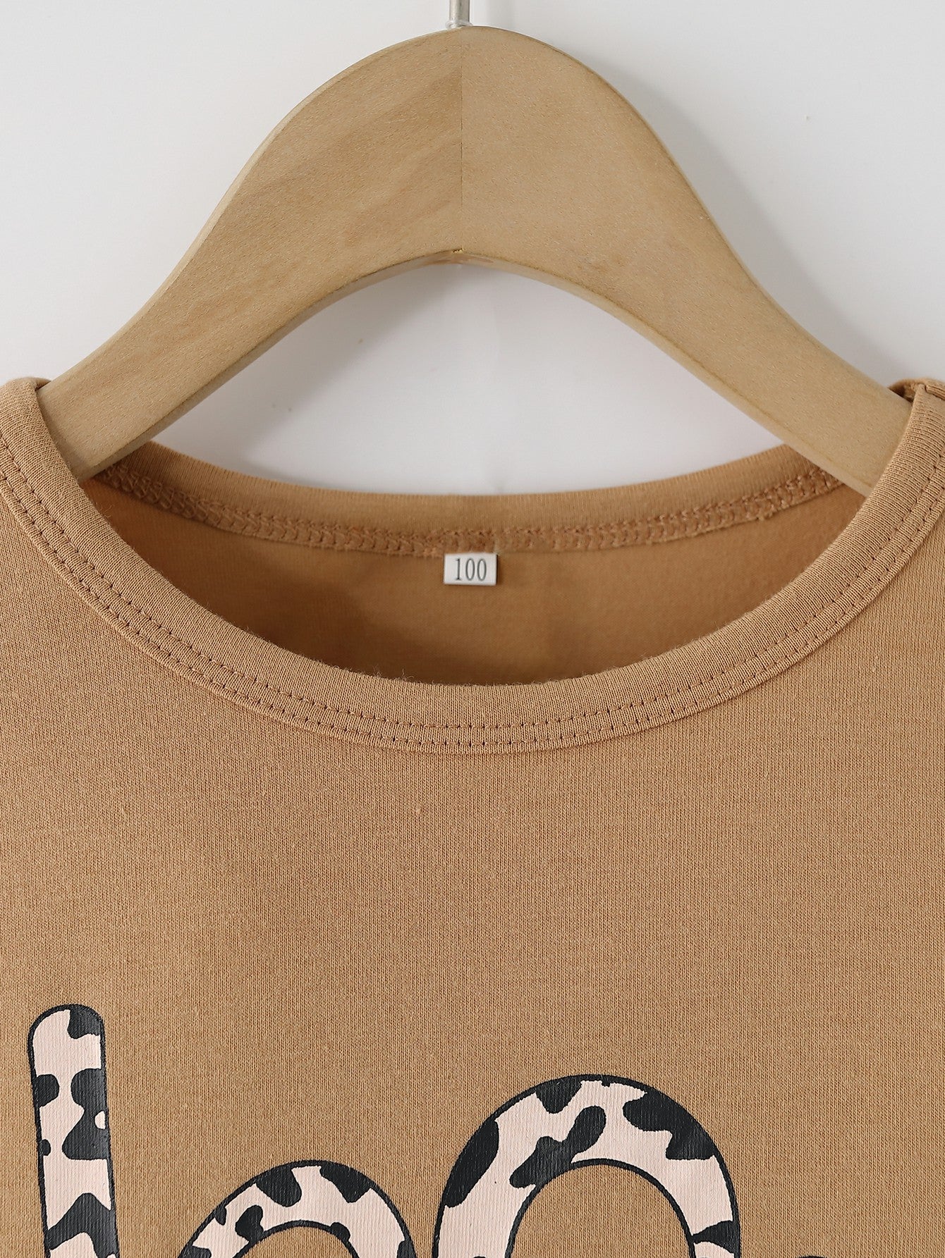 Girls BE KIND Graphic Tee and Leopard Lined Jeans Set
