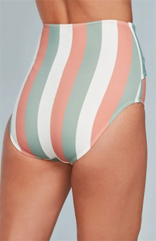 Women's Printed Bow High Waist Swim Shorts